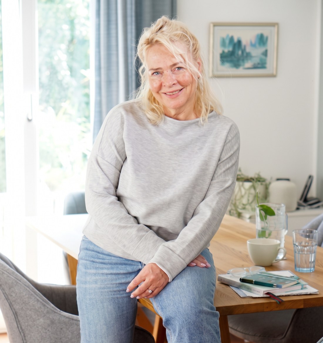 Silja Berner in ihrem Arbeitszimmer